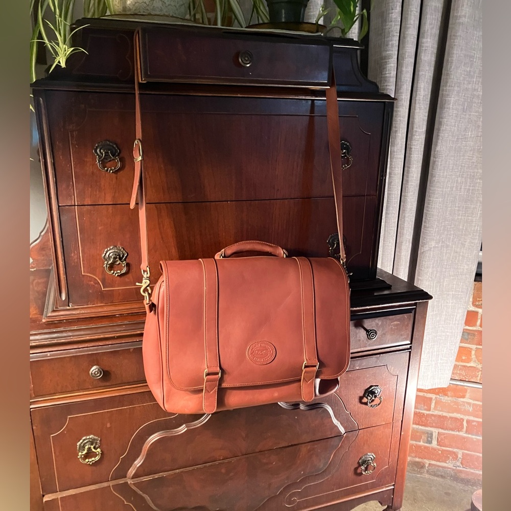 Vintage Genuine Leather LL bean Laptop/brief bag